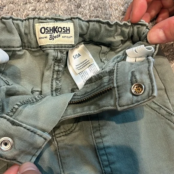 OshKosh | Sage Green Ankle Pants for Little Girls - Picture 3 of 5